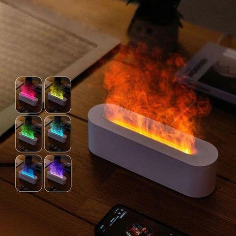 Elegant FlameMist™ Home Aroma Diffuser – Soothing Ambience with a Realistic Flame Effect