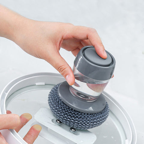 Liquid inserting Pot Washing Scrub