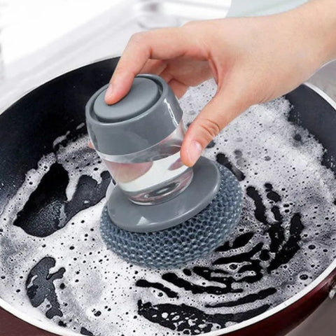 Liquid inserting Pot Washing Scrub