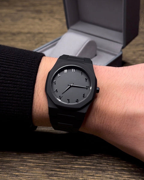 Black Arabic Aura Watch - A Legacy of Power, Precision and Style