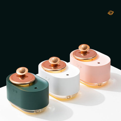 Elegant Planet Mist Humidifier – USB Rechargeable | Quiet Luxury Air Enrichment with Night Light Glow