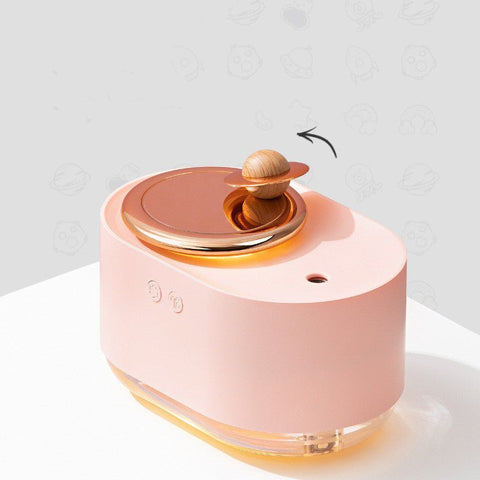 Elegant Planet Mist Humidifier – USB Rechargeable | Quiet Luxury Air Enrichment with Night Light Glow