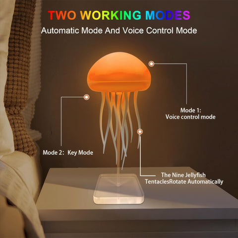 Jellyfish Mood Lamp – Soothing Light, Magical Vibes, Sound Reactive